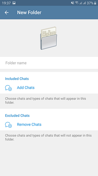 پوشه بندی چت ها در تلگرام