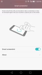 Huawei smart screeshot