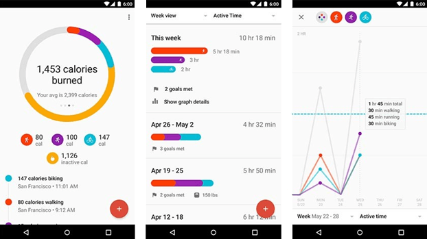 google-fit-interface